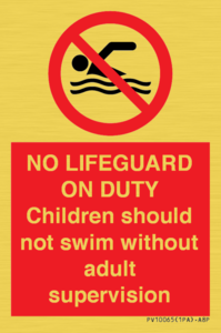 NO LIFEGUARD ON DUTY